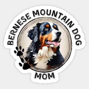 Bernese Mountain Dog Berner Mom Dog Breed Portrait Sticker